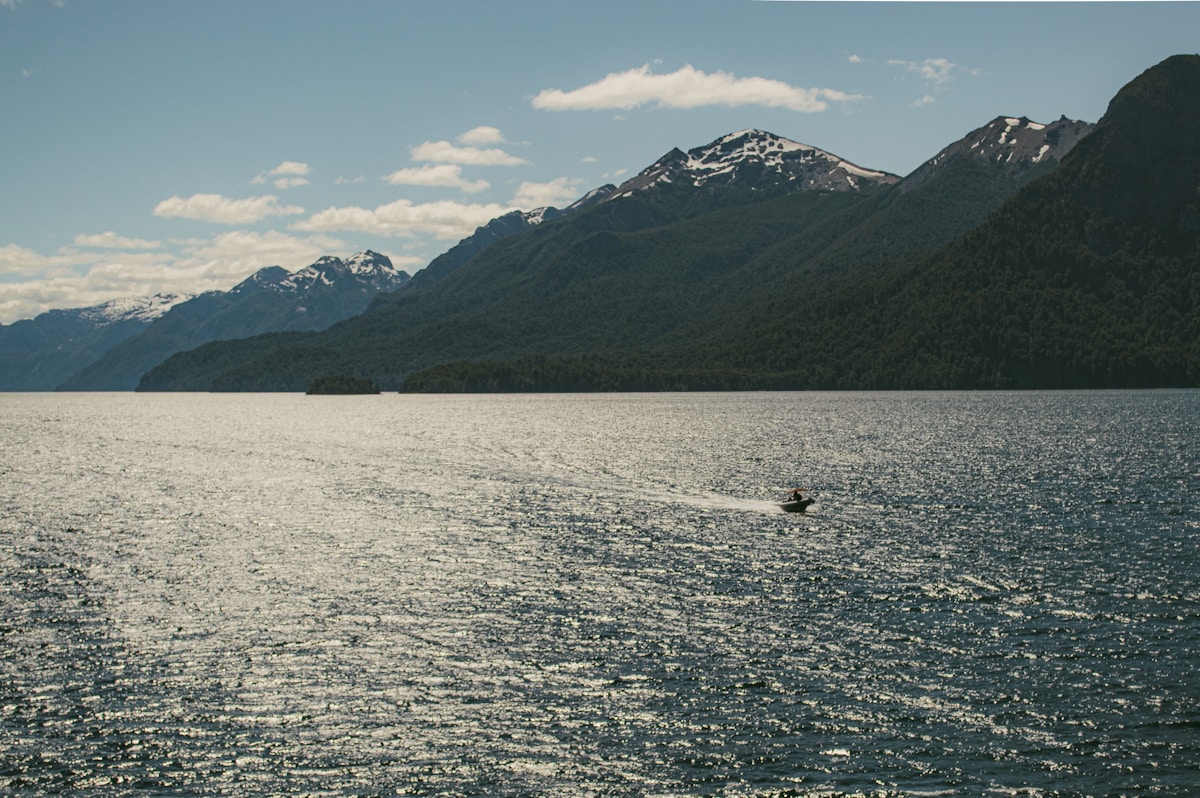 San Carlos de Bariloche city centre with Alpine-style buildings overlooking Lago Nahuel Huapi