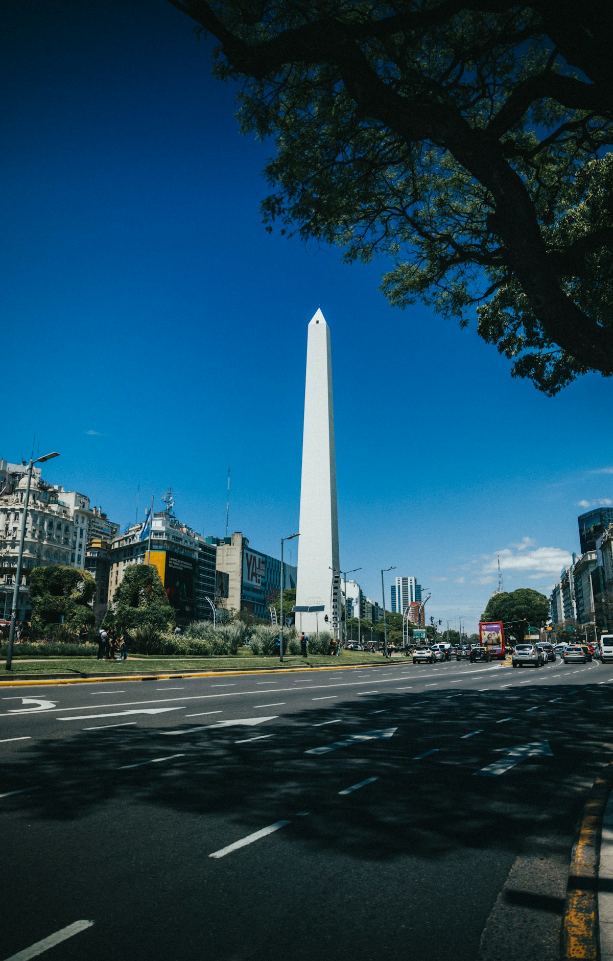 Colourful street scene in Buenos Aires with Spanish signage