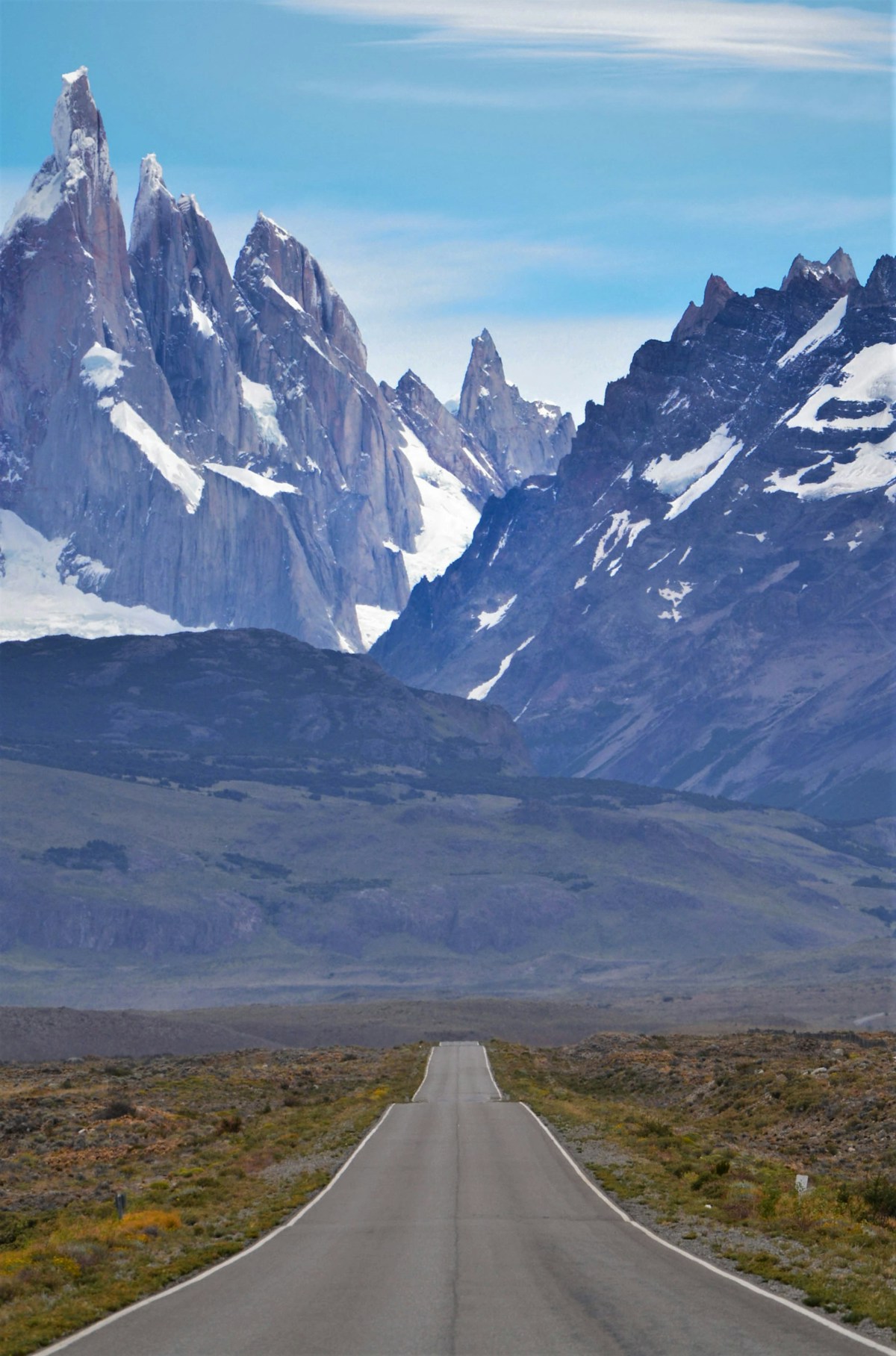 Snow-capped Andes mountains above Bariloche in June winter